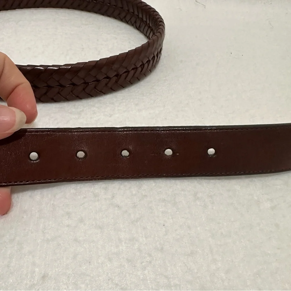 Men’s reversible black brown full grain cowhide belt, pewter buckle, size 38‌‌‌‌